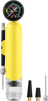 Produktbild von Mini-Basketball-Inflator mit Druckmesser, Premium-Dual-Action-Ballpumpe, Fußball-Luftpumpe