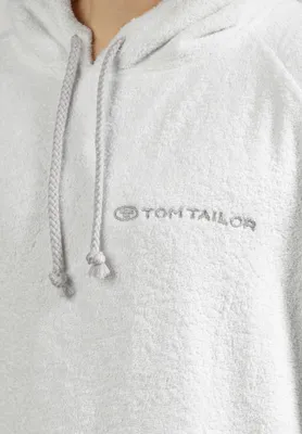 Produktbild von Tom Tailor Uni Surf Poncho 100% Baumwolle mit Kapuze Gr.SM- XL white , Bekleidungsgröße:S/M