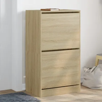 Obrázok produktu pre vidaXL Skriňa na topánky s 2 chlopňami dub Sonoma 60x42x108 cm