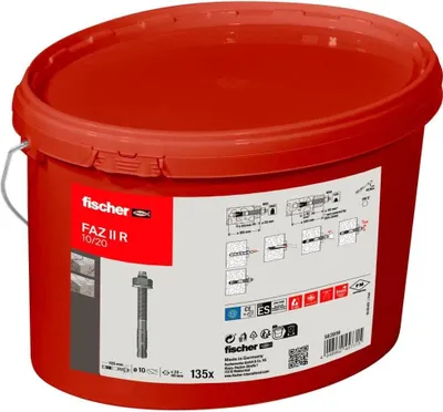 Immagine prodotto di Ancoraggi a bullone Fischer FAZ II 10/20 in acciaio inossidabile, 135 pezzi