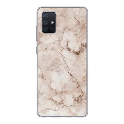 Produktbild von MuchoWow® Handyhülle Schutzhülle Hülle für Samsung Galaxy A71 Marmor - Luxus - Braun Silikon Softcase Handy Hülle - Kartenbesitzer