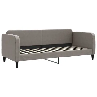 Image de vidaXL Lit de jour Taupe 80x200 cm Tissu