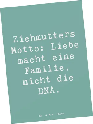 Produktbild von Mr. & Mrs. Panda Postkarte Spruch Ziehmutter Liebe - Meeresbrise - Geschenk, familiärer Zusammenhalt, Stiefmutter, Bonusmutter, Dankeschön, Adoptivmutter, Postkarten