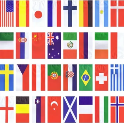 Produktbild von Flaggenkette, Papier 10 m 32 Nations schwer entflammbar