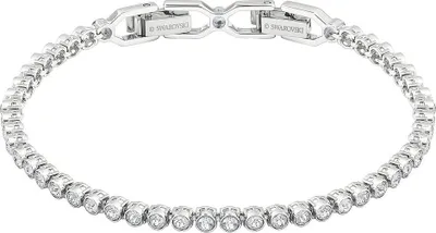 Produktbild von Swarovski Matrix Tennis bracelet, Round cut, White, Rhodium plated  5660917