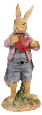 Zdjęcie produktu dla Clayre & Eef figurka królik 20 cm brązowy polyresin