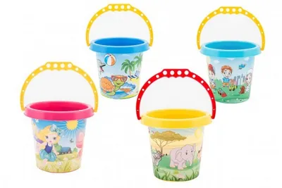 Obrázok produktu pre Plastové vedro na piesok 15x13cm 4 farby 12m+