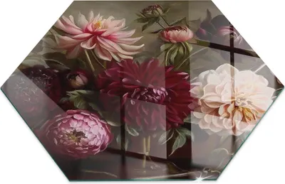 Imagen del producto de Placa de cristal para chimenea de 40 cm de altura – Placa de cristal para estufa de leña – Protector de cristal para chimenea – Placa protectora de vidrio – Placa de cristal resistente al fuego – Placa de protección térmica – Protector de suelo de vidrio – Ramo de flores (detalle)
