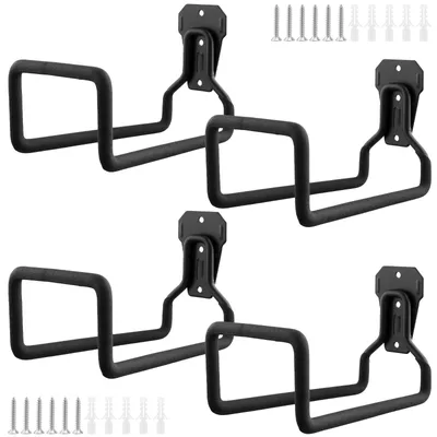 Imagen del producto de Soportes metálicos para mangueras, 2 unidades, con capacidad de carga de 15 kg, para uso en jardines y garajes