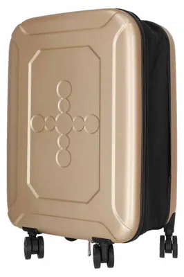 Image de Valise de voyage pliable à roulettes en ABS – Champagne