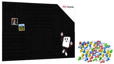 Produktbild von Filz-Wandpaneele 120x80 cm schwarz