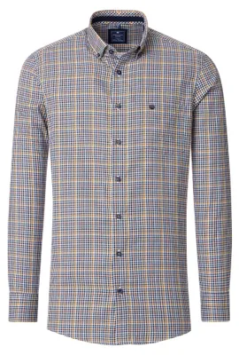 Produktbild von Redmond - Comfort Fit - Herren Langarm Hemd (251060111), Größe:XL, Farbe:Gelb(40)