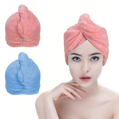 Produktbild von Haarturban Handtuch 2 Stück Mikrofaser  super saugfähig schnell trocknend