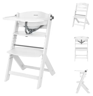 Produktbild von Kikka boo Kinderhochstuhl Nordy Holz Kinderstuhl Fußstütze verstellbarer Sitz weiß