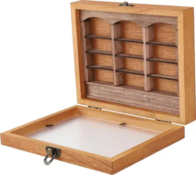 Image de Miniature Wooden Bookshelf Anxiety Relief Multi Books Display Case Cabinet Desk Ornament Decoration