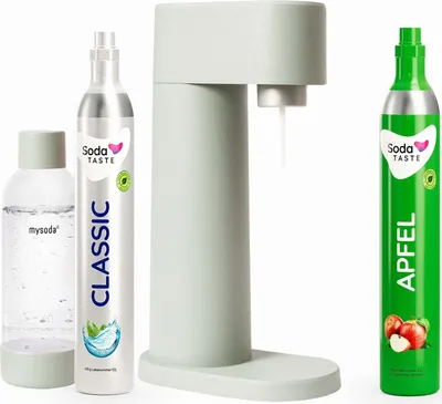 Produktbild von Sparangebot: Woody Wassersprudler (Hellgrün/Pigeon) + CO2-Zylinder Apfel