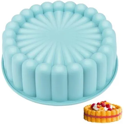 Image de Moule à gâteau rond en silicone résistant de 20 cm
