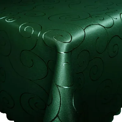 Produktbild von ORNAMENTE Tischdecke eckig 110x140 DUNKEL-GRÜN bügelfrei pflegeleicht