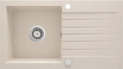 Produktbild von Granitspülbecken, 1-Becken mit Abtropffläche - beige 760 x 440 x 160 mm