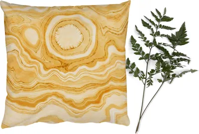 Produktbild von MuchoWow® Zierkissen Sofakissen Wohnzimmer Dekokissen 40x40 cm Achat - Edelsteine - Gold - Foto Kissen - Schlafzimmer Dekoration