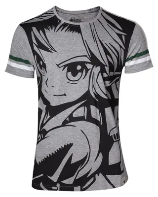 Produktbild von Zelda T-Shirt -M- Link Konturen, grau