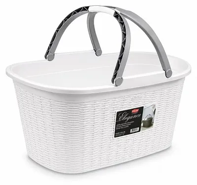 Obrázok produktu pre Košík na bielizeň Elegance 35 l, biely