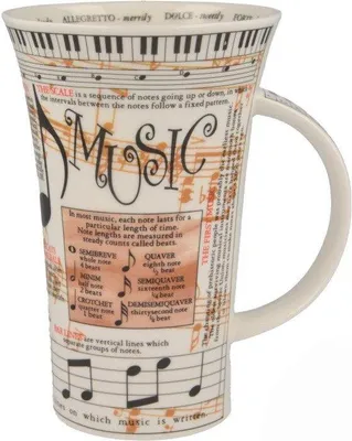 Produktbild von Dunoon Jumbobecher Glencoe The Orchestra Musik Noten für 500ml Formano WA
