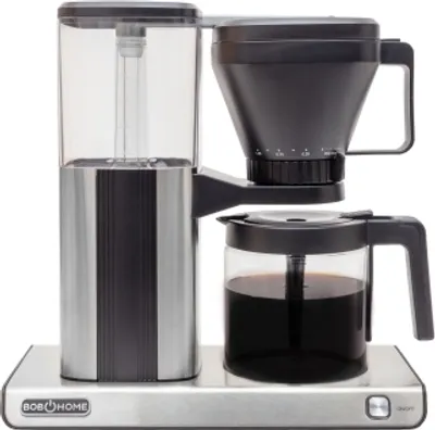 Produktbild von Bob Home 7000016 Filterkaffeemaschine, Edelstahlgehäuse, Glaskanne, 10 Tassen