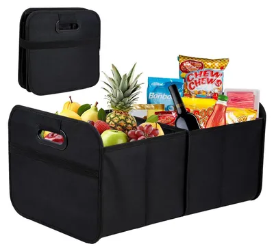 Obrázek produktu pro Skládací organizér do kufru auta, autokrabice, rozměry 46x32x22 cm, materiál 600D Oxford, voděodolný