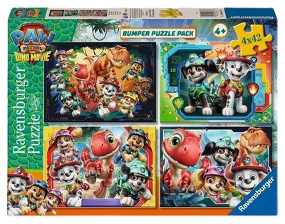 Imagen del producto de Ravensburger: Puzzle para niños - Patrulla Canina: La película de los dinosaurios - 4 puzzles de 42 piezas