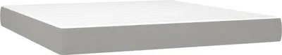 Image de vidaXL Matelas à ressorts ensachés gris clair 160x200x20 cm Tissu