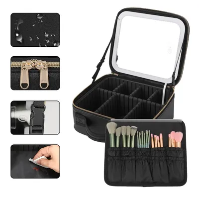 Produktbild von Kosmetiktasche mit Licht 26 * 23 * 11cm Kosmetiktasche mit großer Kapazität und Licht
