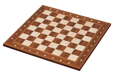 Produktbild von Philos Schachbrett Holz 55 mm Feld mit Randbeschreibung - Luxus Brettspiel
