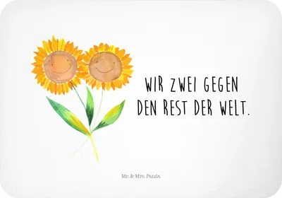 Produktbild von Mr. & Mrs. Panda magnet Blume Sonnenblume - Weiß - Geschenk, Freundin, whiteboardmagnet, Sonnenblumen, Best Friends, Garten, Kühlschrankmagnet, haftmagnet, Pinnwandmagnet