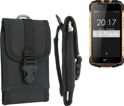 Produktbild von K-S-Trade Handyhülle kompatibel mit Ulefone Armor 2 Gürteltasche Holster Handytasche Gürtel Tasche Schutzhülle Robuste Handy Schutz Hülle Tasche