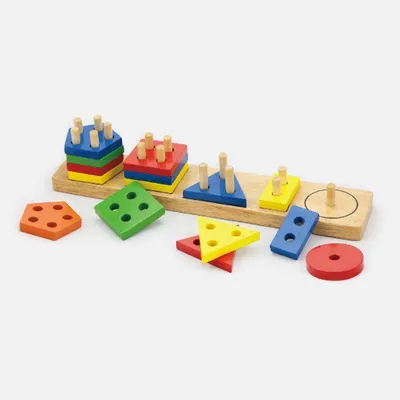 Produktbild von Viga Holz Lernspielzeug Sensorischer Formensortierer Montessori