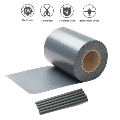 Zdjęcie produktu dla SWANEW 4x 35m folia prywatności Gartenfreude Film PVC Folia ogrodzeniowa Paski prywatności ， Czarny