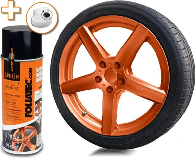 Produktbild von Foliatec Sprühfolie Auto Felgenfolie Sprüh Lack Spraydose Abziehbar, Gute Deckkraft, Kupfer Metallic Matt, 1x 400 ml,400 ml (1er Pack)
