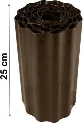 A roll of brown garden edging.