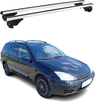 Image de Barres de toit Transversales pour Ford Focus I Break 1999-2005 Aluminium Argent