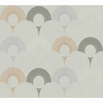 Produktbild von A.S. Création Art Deco Tapete Pop Style Vliestapete mit Glitzereffekt grau silber orange blau 10,05 m x 0,53 m