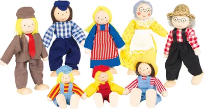 Image de Poupées à plier Famille paysanne II