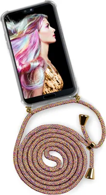 Produktbild von TWIST-Case + TWIST-Cord für Huawei P20, Farbe:Sunny Rainbow (Gold)