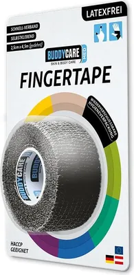 Produktbild von Fingertape latexfrei Buddycare Med schwarz 1 St