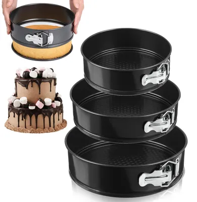 Springform-Set 3-teilig, 20/22/24 cm, antihaftbeschichtet, schwarz