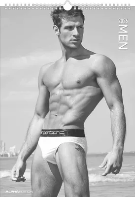 Produktbild von Alpha Edition - Men 2026 - Hochwertiger Wandkalender A3 mit stilvollen Schwarz-Weiß-Aufnahmen attraktiver Männer, ideales Geschenk für Frauen & Liebhaber ästhetischer Fotografie