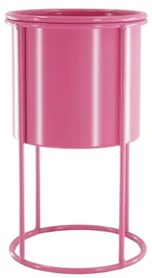 Obrázok produktu pre Housevitamínový kvetináč na ružovom kovovom stojane 19 cm