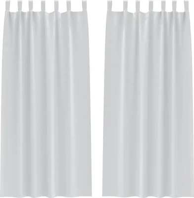 Image de vidaXL Rideaux occultants avec anneaux 2 pcs Gris clair
