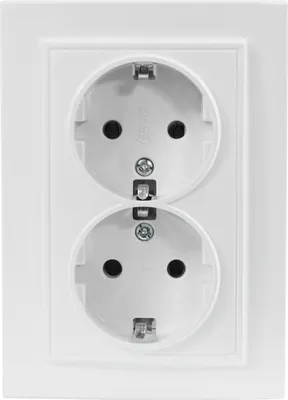 Produktbild von Doppel Schuko Steckdose 230V QUADRA weiß