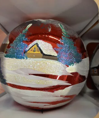 Zdjęcie produktu dla bombka dekorowana 10cm ornament | D01100